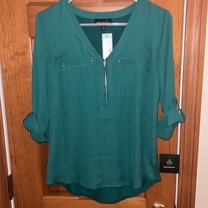 Stitch Fix Fortune + Ivy Green Blouse